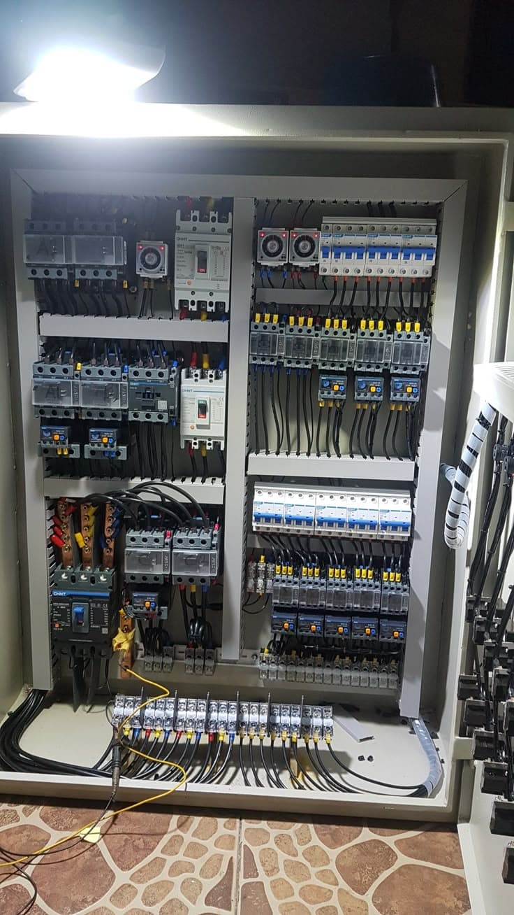Distribution board, wired and labelled